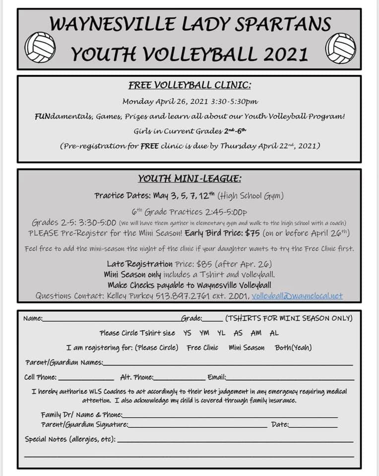 youth volleyball clinic 2021